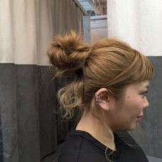 ロングヘアをアレンジ仕上げ♪